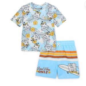 B1G1@50%Off- Character Infant Boy Rash Guard and Swim Shorts Set, 2-Piece